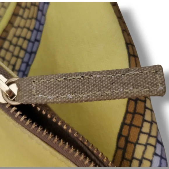 INOUI EDITIONS Mosaic Octopus Yellow Cosmetic Pouch Clutch - Picture 6 of 12